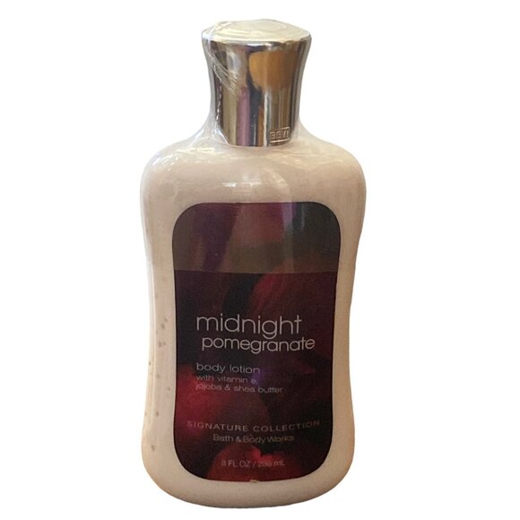 NEW Bath & Body Works MIDNIGHT POMEGRANTE Body Lotion 8 FL OZ Signature NLA - Picture 1 of 9